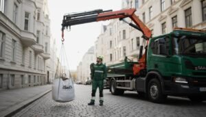 Avfall i store sekker